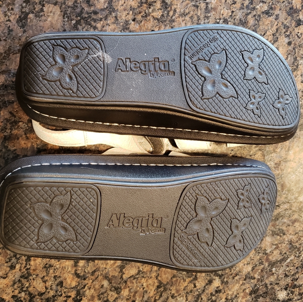 Alegria White 3 Strap, Sling Back Sandals - Picture 4 of 4